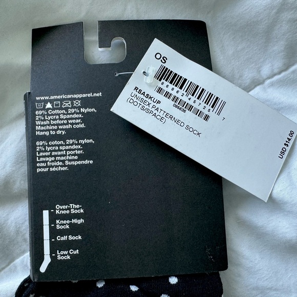 Vintage American Apparel Unisex Pattern Socks - Picture 2 of 2